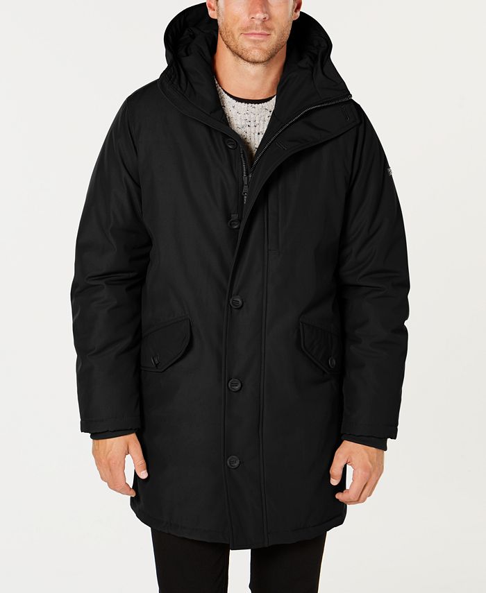 Michael Kors Men's Modern-Fit Hooded All Weather Anorak Raincoat - Macy's