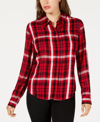 guess plaid shirt