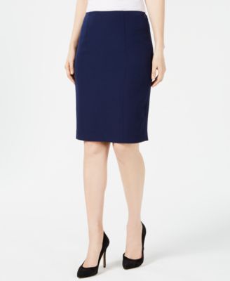 navy pencil skirt suit