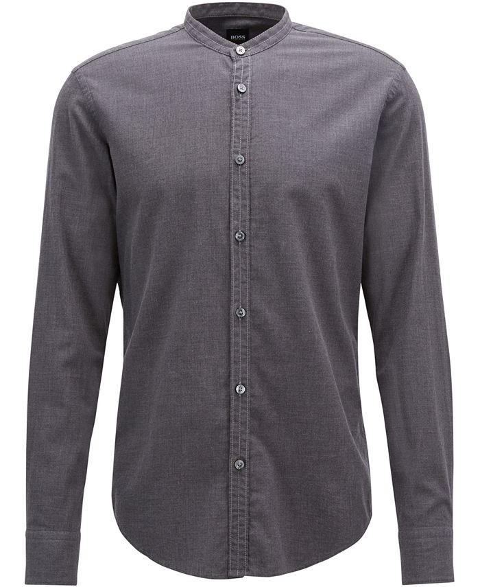 Hugo Boss BOSS Men's SlimFit Flannel Cotton Shirt & Reviews Hugo Boss Men Macy's