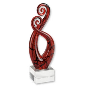 Badash Crystal Pietro Black & Red Sculpture In Multi