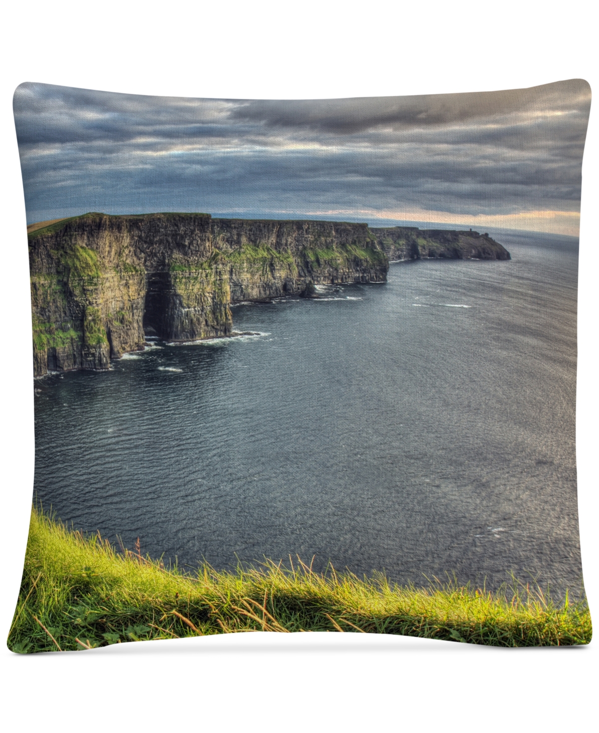 Pierre Leclerc Cliffs of Moher Ireland Decorative Pillow, 16 x 16