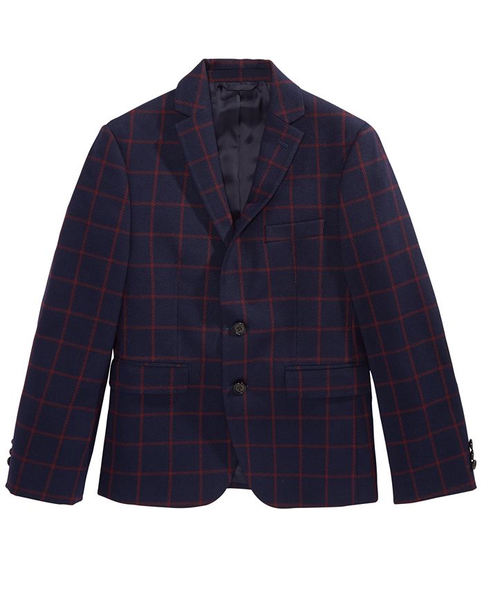Lauren Ralph Lauren Big Boys Windowpane Suit Jacket - Macy's