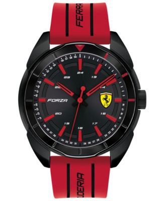 Ferrari - Men's Forza Red Silicone Strap Watch 45mm
