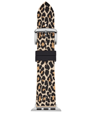 Kate Spade Leopard Silicone 38/40mm Band For Apple Watch® In Black/brown