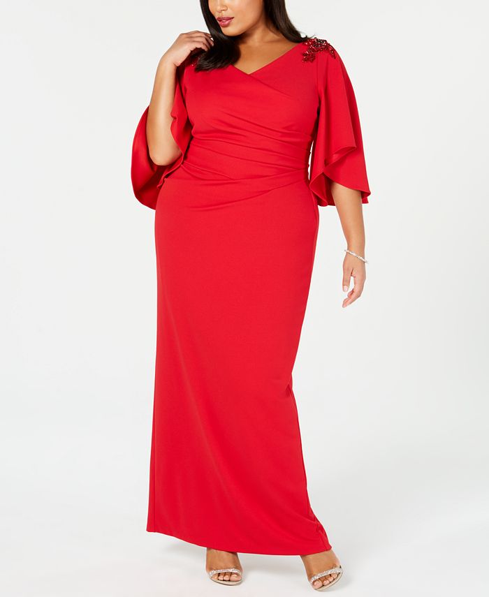 adrianna papell chiffon gown