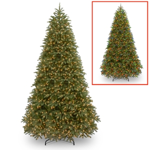 National Tree 10' Feel Real Jersey Fraser Fir Medium Tree with 2000 Dual Color Led lights