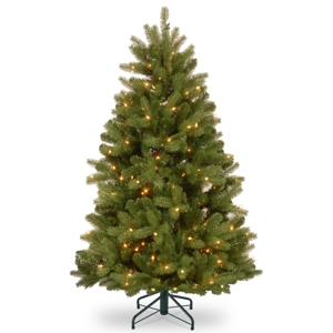 National Tree 4 5' Feel Real Newberry Spruce Hinged Tree with 450 Dual Color Led Lights