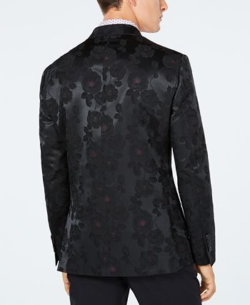 Floral Jacquard Dinner Jacket | Ivory