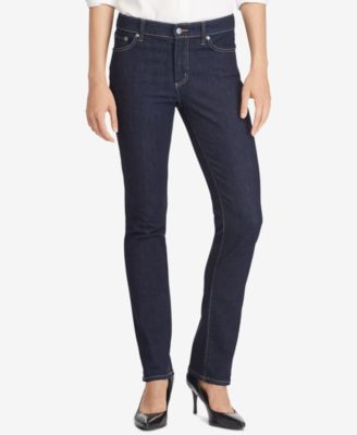 로렌 랄프로렌 청바지 Lauren Ralph Lauren Petite Mid-Rise Straight Jean, Petite &amp; Petite Short Lengths