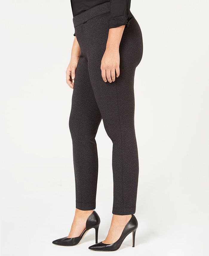 Anne Klein Plus Size Twill Compression Skinny Pants - Macy's