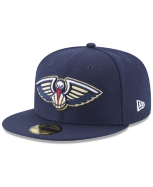 Shop New Era New Orleans Pelicans Basic 59fifty Fitted Cap In Navy