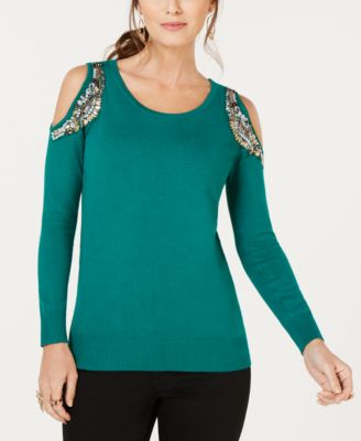 macys cold shoulder sweaters