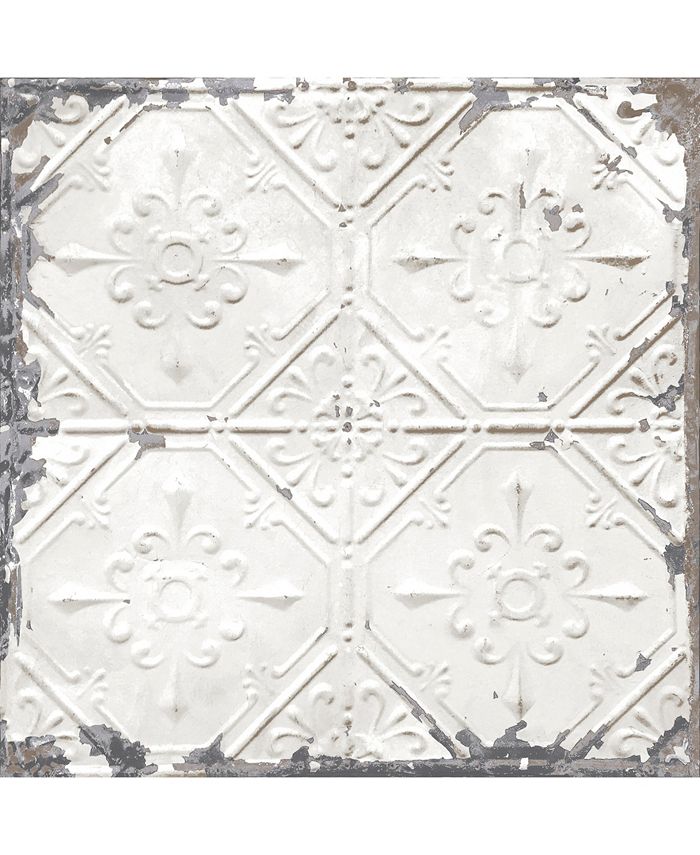 Brewster Home Fashions Vintage Tin Tile Peel and Stick Wallpaper Macy's