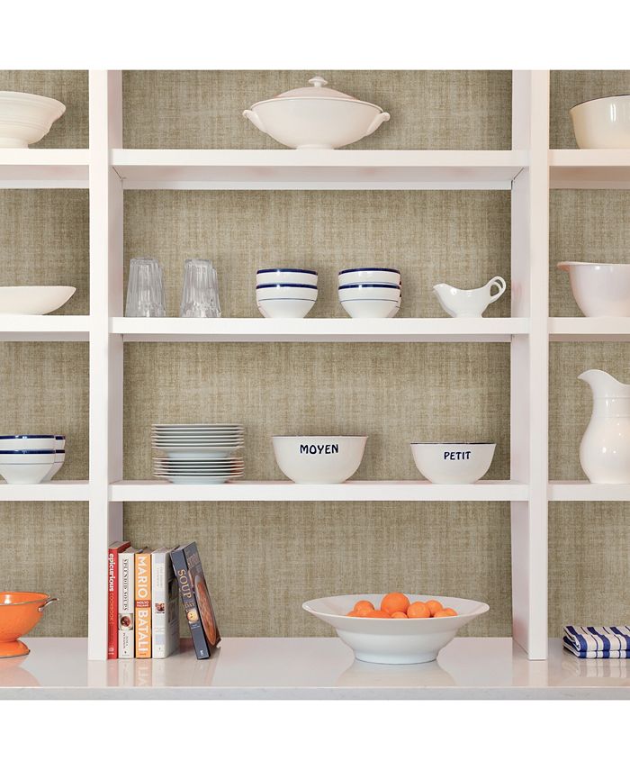 Brewster Home Fashions Ramie Linen Peel and Stick Wallpaper Macy's