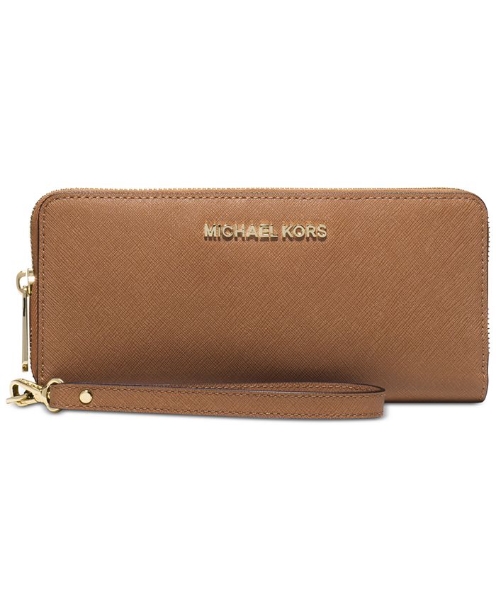 Michael Kors Jet Set Travel Crossgrain Leather Continental Wallet & Reviews  - Handbags & Accessories - Macy's