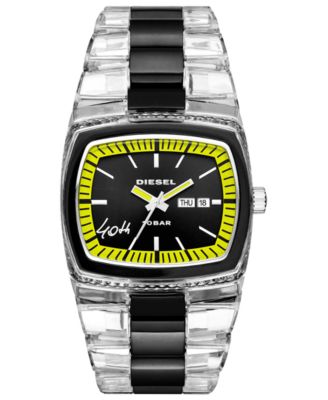 Diesel - Men's 40th Anniversary 2005 Transparent Nylon Bracelet Watch 46x43mm,  Limited Edition