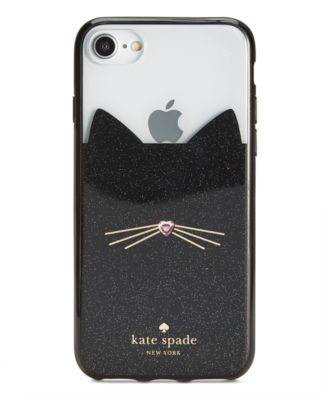 kate spade new york - Jeweled Glitter Cat iPhone 8 Case