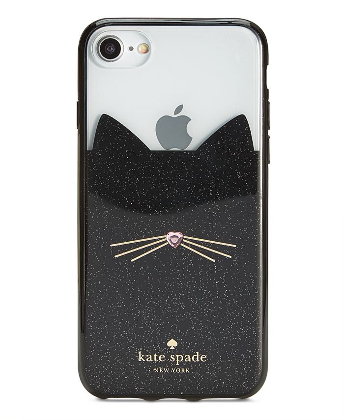 kate spade new york Jeweled Glitter Cat iPhone 8 Case & Reviews - Handbags  & Accessories - Macy's