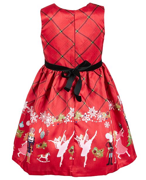 Bonnie Jean Little Girls 2Pc. Nutcracker Dress & Velvet Shrug Set