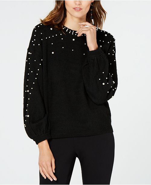 INC International Concepts I.N.C. Embellished Sweater, Created for Macy&#39;s & Reviews - Sweaters ...