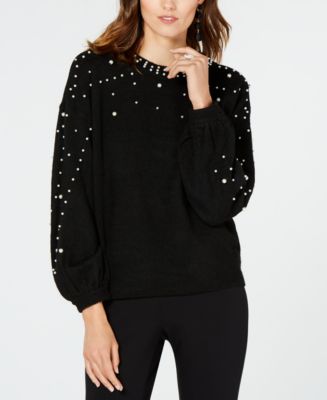 INC International Concepts I.N.C. Embellished Sweater, Created for Macy ...