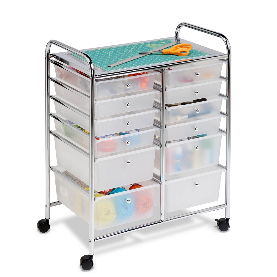 Honey Can Do Home Office Organization Cart, 12 Drawer   Storage