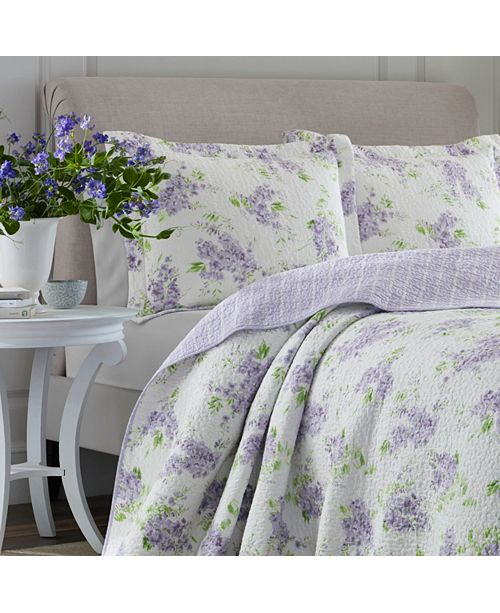 Laura Ashley Full Queen Keighley Pastel Purple Quilt Set Reviews