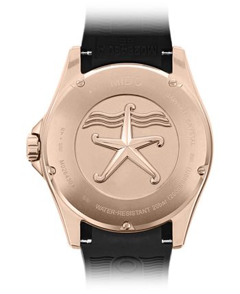 Mido - Men's Swiss Automatic Ocean Star Captain V Black Rubber Strap Watch 42.5mm