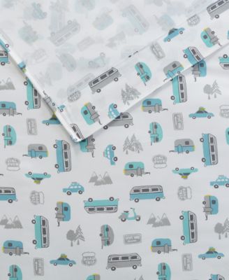 Novelty Printed Microfiber 4-Pc. Sheet Set, Full