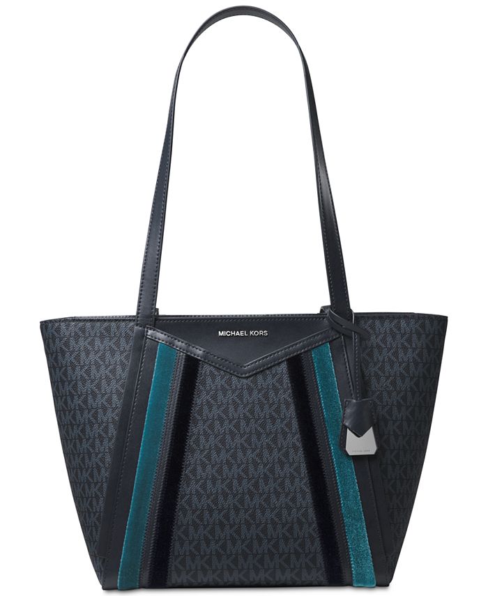 Michael Kors Whitney Bicolor Velvet Signature Tote Macy s