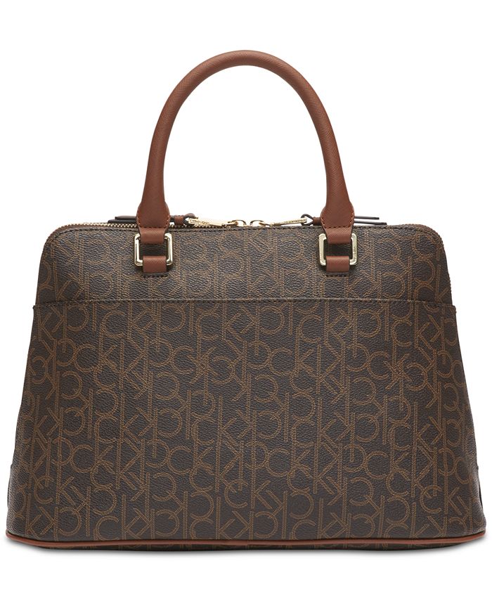 Calvin Klein Hudson Signature Studded Satchel Macy's