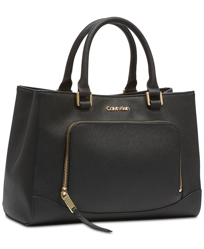Calvin Klein Hudson Saffiano Leather Satchel Macy's