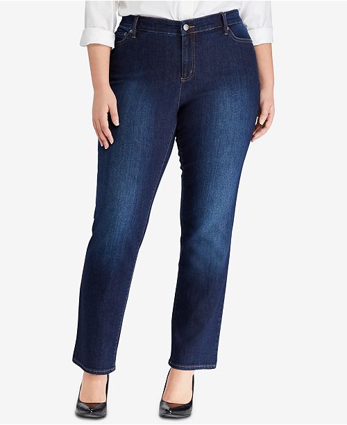 Lauren Ralph Lauren Plus Size Premier Straight Jeans & Reviews - Jeans ...