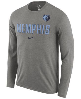 【NIKE】Memphis Grizzlies Essential NBA Long-Sleeve T-Shirt Men's Memphis Grizzlies Nike Navy Essential Practice Legend