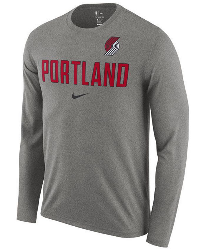 Nike Men's Portland Trail Blazers Essential Facility Long Sleeve T ...