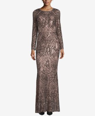 betsy and adam sequin gown