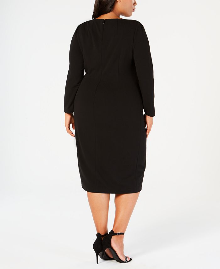 Calvin Klein Plus Size Embellished Sheath Dress - Macy's