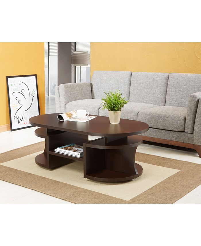 Furniture of America Chancelor Oval Coffee Table Macy's