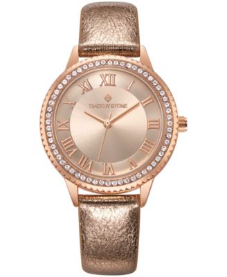 Timothy Stone - Womens Parker Roman Numeral Vegan Leather Strap Watch