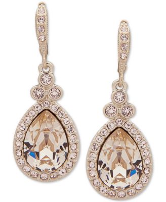 Givenchy Gold-Tone Crystal Drop Earrings - Macy's