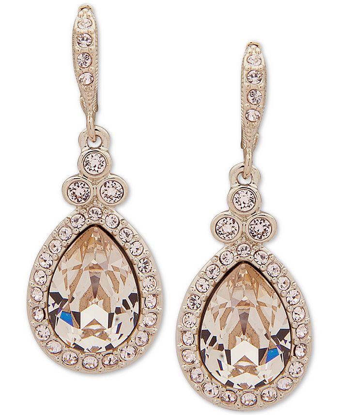 Givenchy GoldTone Crystal Drop Earrings Macy's
