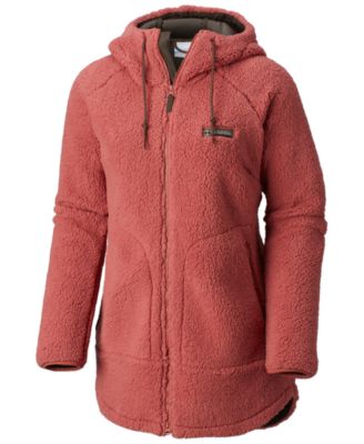 sherpa hooded jacket women's