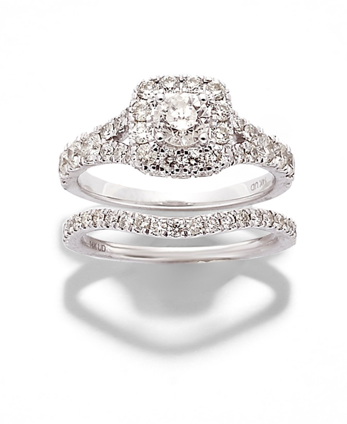 Diamond Halo Bridal Set (2 ct. t.w.) in 14K White, Yellow or Rose Gold