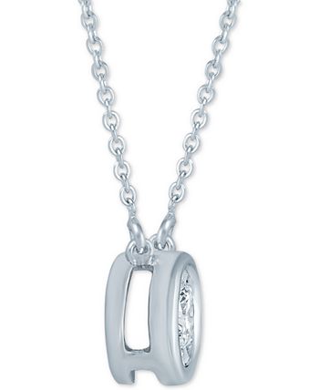 Macy's - Diamond Bezel 18" Pendant Necklace (1/8 ct. t.w.)