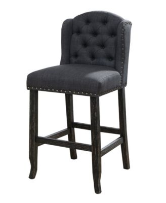 gray fabric counter height stools