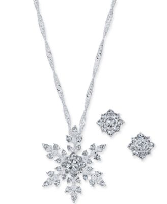 Macys snowflake necklace discount