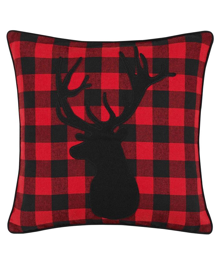 Eddie Bauer Cabin Plaid Stag Head Cotton Yarn Dye Flannel Reversible