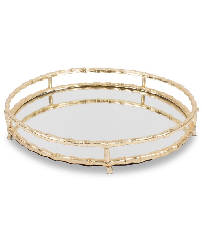 8 Oak Lane Round Bamboo Vanity Tray Macy's