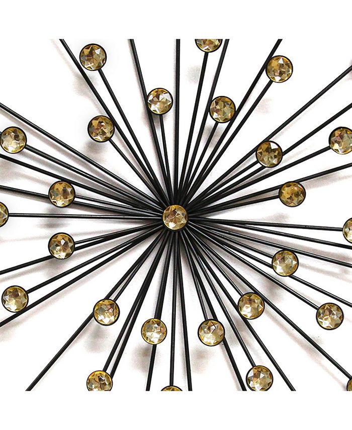 Stratton Home Décor Stratton Home Decor 24" Amber Acrylic Burst Wall